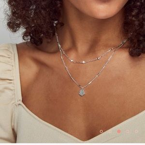 Kendra Scott silver layered necklace